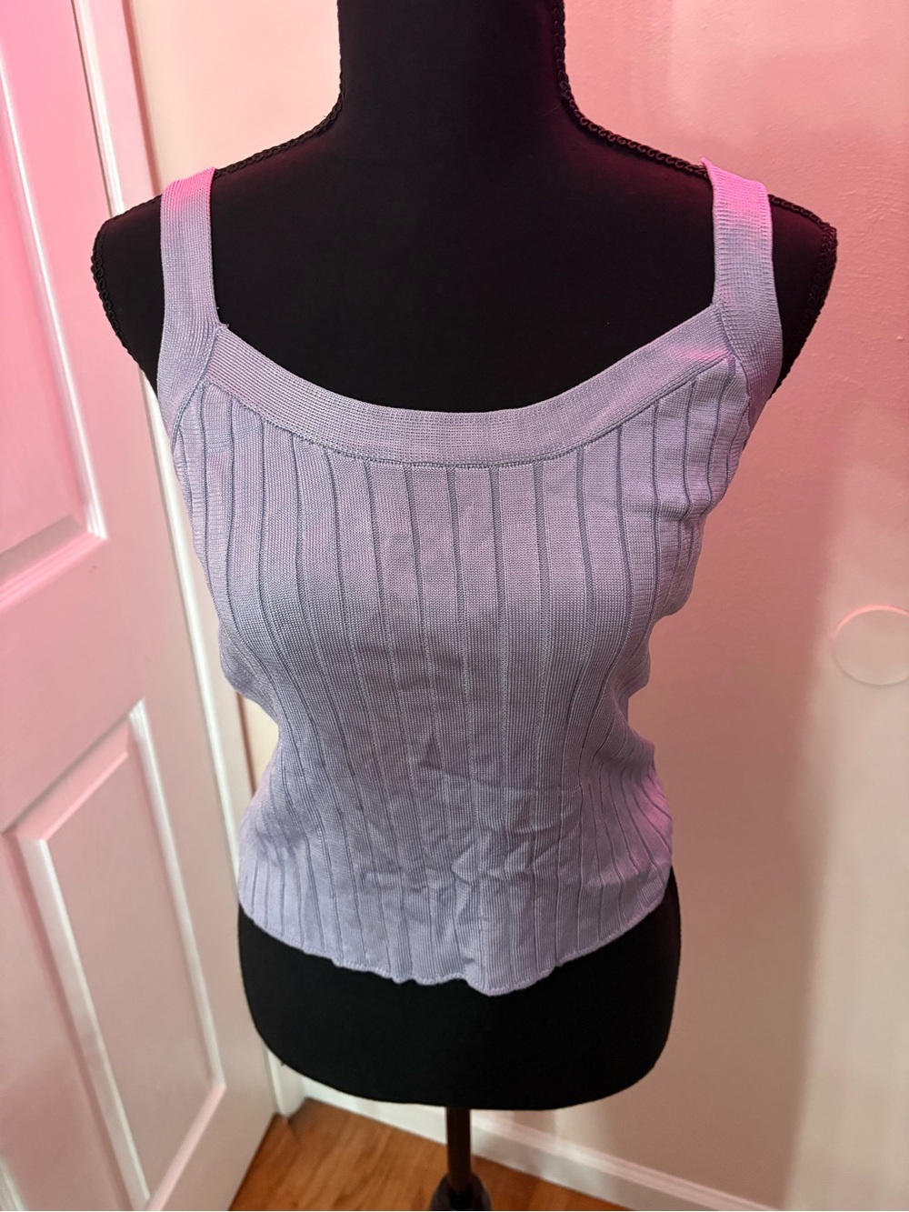 REVOLVE one grey day Lilac Ribbed Square-Neck Tank Top